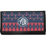 Anchors & Argyle Canvas Checkbook Cover (Personalized)