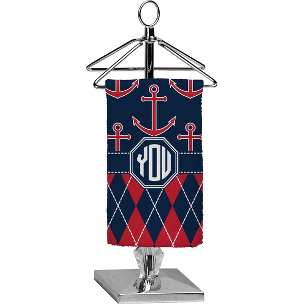 Custom Anchors & Argyle Finger Tip Towel - Full Print (Personalized)