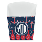 Anchors & Argyle French Fry Favor Boxes (Personalized)