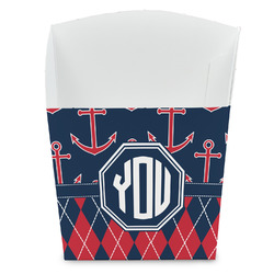 Anchors & Argyle French Fry Favor Boxes (Personalized)