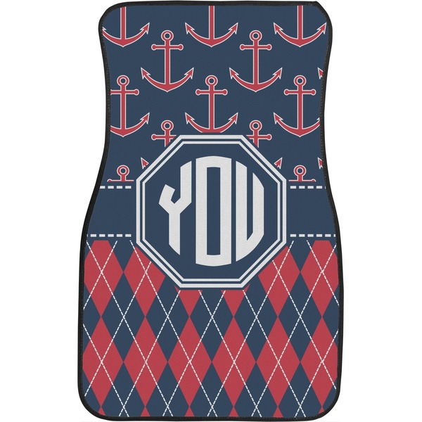 Anchors & Argyle Front Seat Car Mat