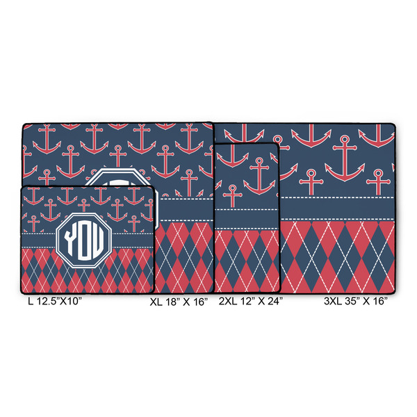 Anchors & Argyle Gaming Mats - SIZE CHART