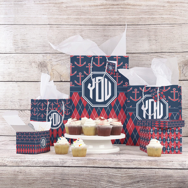 Anchors & Argyle Gift Bags - In Context