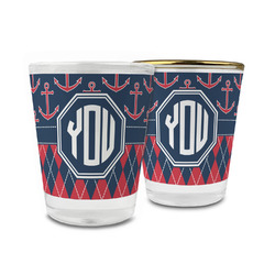 Anchors & Argyle Glass Shot Glass - 1.5 oz (Personalized)