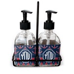 Anchors & Argyle Glass Soap & Lotion Bottle Set (Personalized)