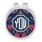 Anchors & Argyle Golf Ball Marker - Hat Clip - Silver