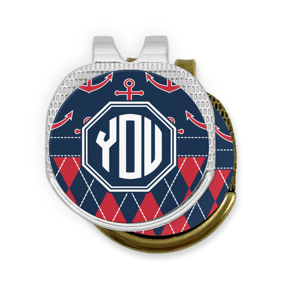 Anchors & Argyle Golf Ball Marker Hat Clip - PARENT/MAIN