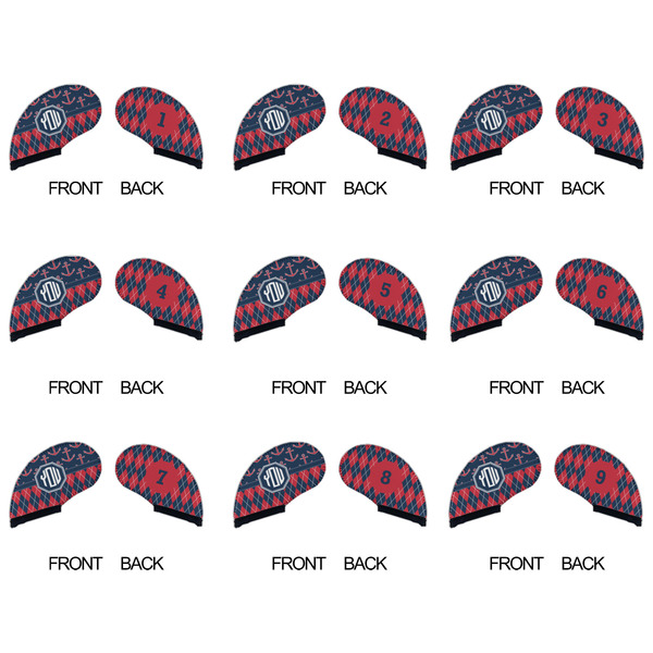 Anchors & Argyle Golf Club Covers - APPROVAL (set of 9)