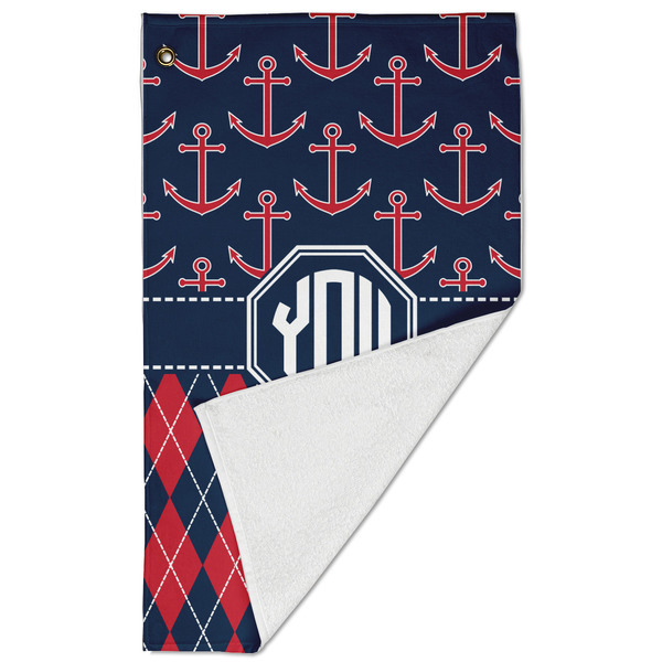 Anchors & Argyle Golf Towel - Folded (Large)