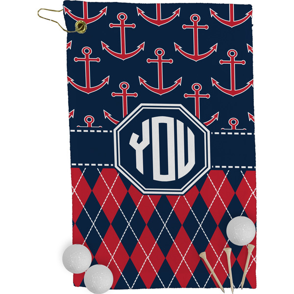Anchors & Argyle Golf Towel (Personalized)