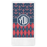 Anchors & Argyle Guest Towels - Full Color (Personalized)