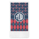 Anchors & Argyle Guest Paper Towels - Full Color (Personalized)