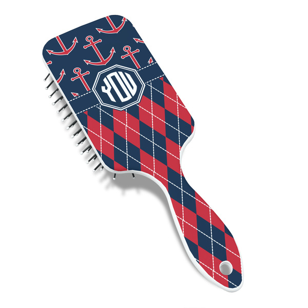 Anchors & Argyle Hair Brush - Angle View