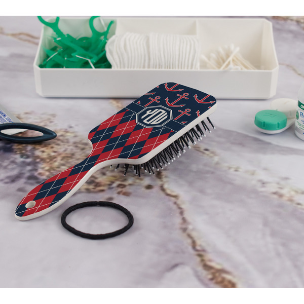 Anchors & Argyle Hair Brush - In Bathroom