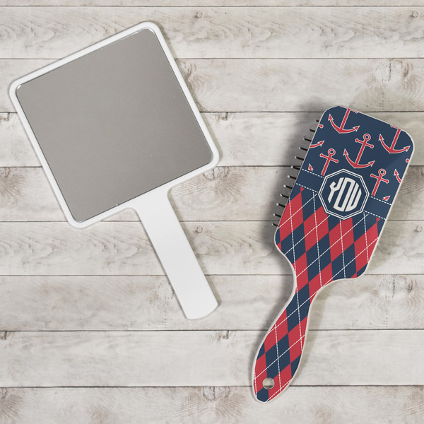 Anchors & Argyle Hair Brush - In Context