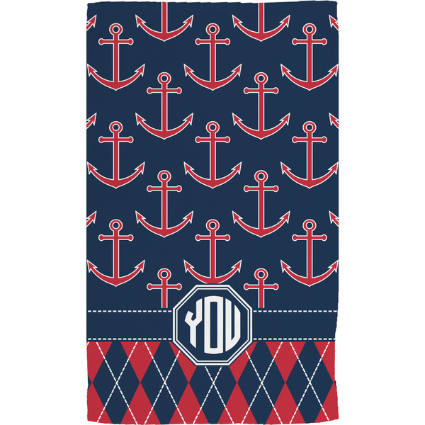 Anchors & Argyle Hand Towel (Personalized) Full