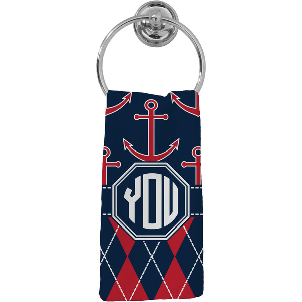 Custom Anchors & Argyle Hand Towel - Full Print (Personalized)