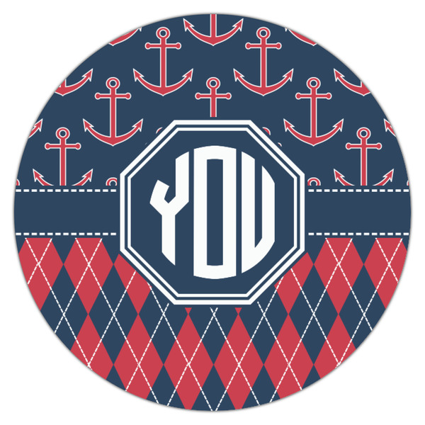 Anchors & Argyle Icing Circle - Small - Single