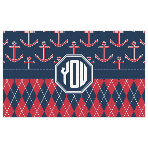 Anchors & Argyle Indoor / Outdoor Rug - 3'x5' - Front Flat