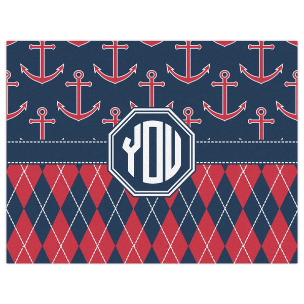 Anchors & Argyle Indoor / Outdoor Rug - 6'x8' - Front Flat