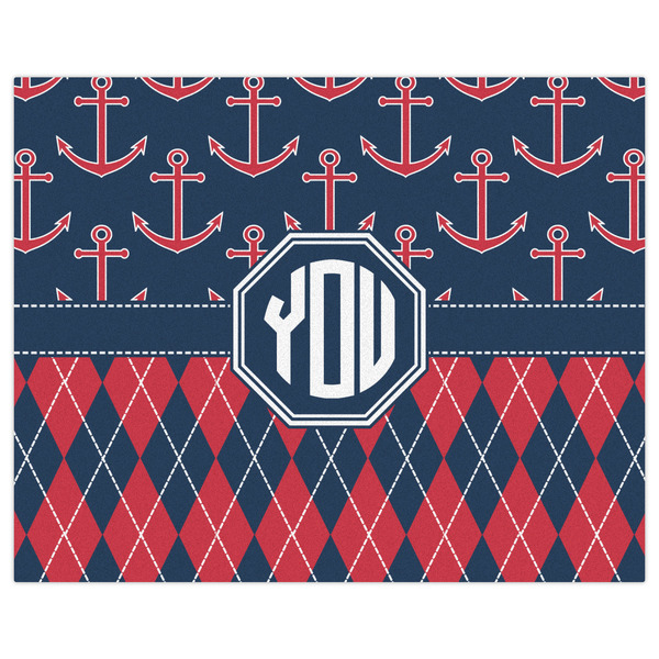 Anchors & Argyle Indoor / Outdoor Rug - 8'x10' - Front Flat