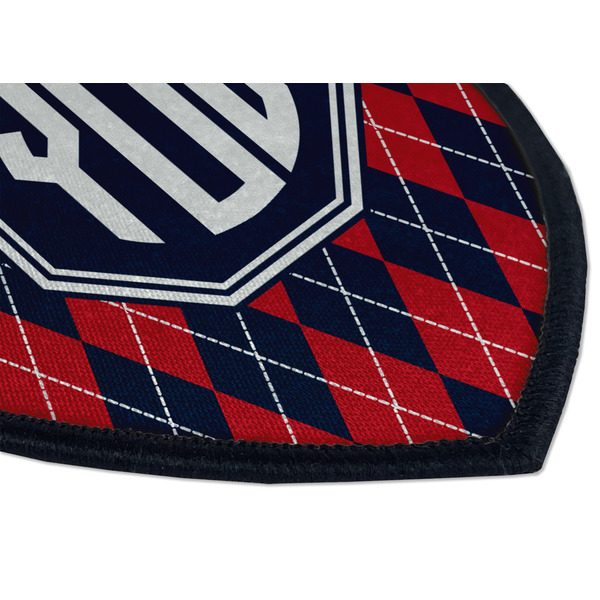 Anchors & Argyle Iron on Shield 3 Detail