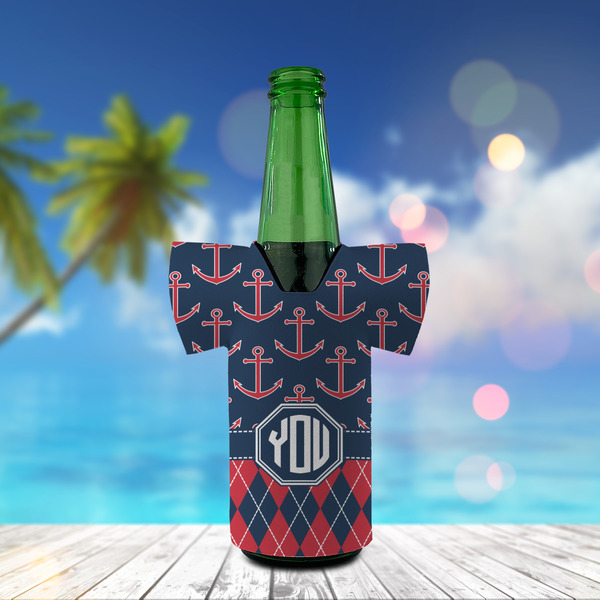 Anchors & Argyle Jersey Bottle Cooler - LIFESTYLE