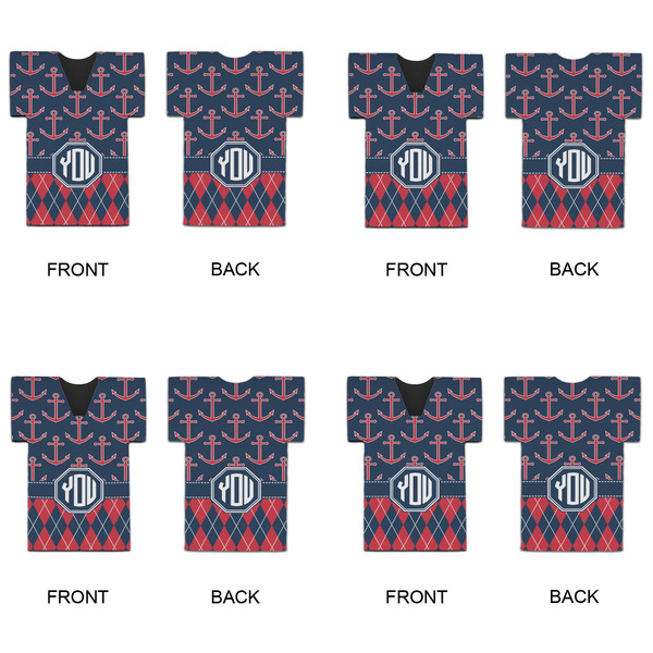 Anchors & Argyle Jersey Bottle Cooler - Set of 4 - APPROVAL