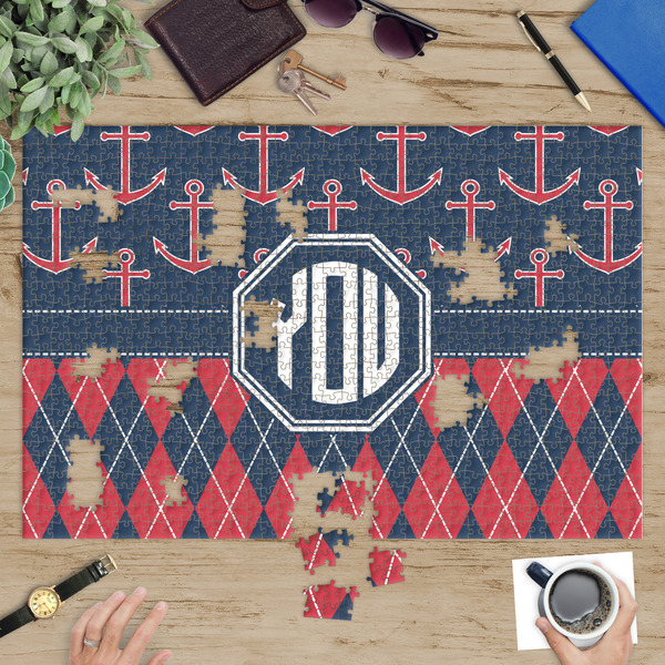 Anchors & Argyle Jigsaw Puzzle 1014 Piece - In Context