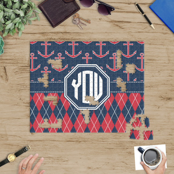 Anchors & Argyle Jigsaw Puzzle 500 Piece - In Context