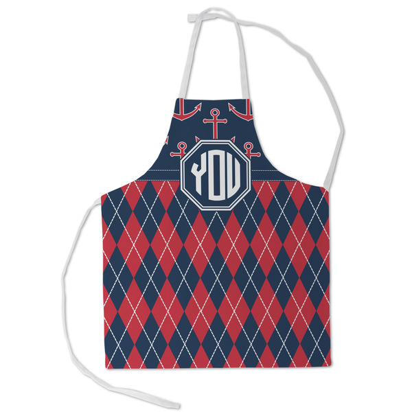 Custom Anchors & Argyle Kid's Apron - Small (Personalized)