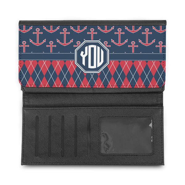 Anchors & Argyle Ladies Wallet - Half Way Open
