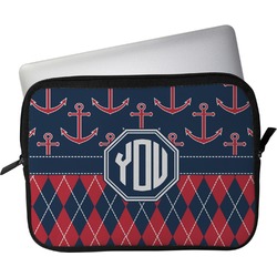 Anchors & Argyle Laptop Sleeve / Case (Personalized)