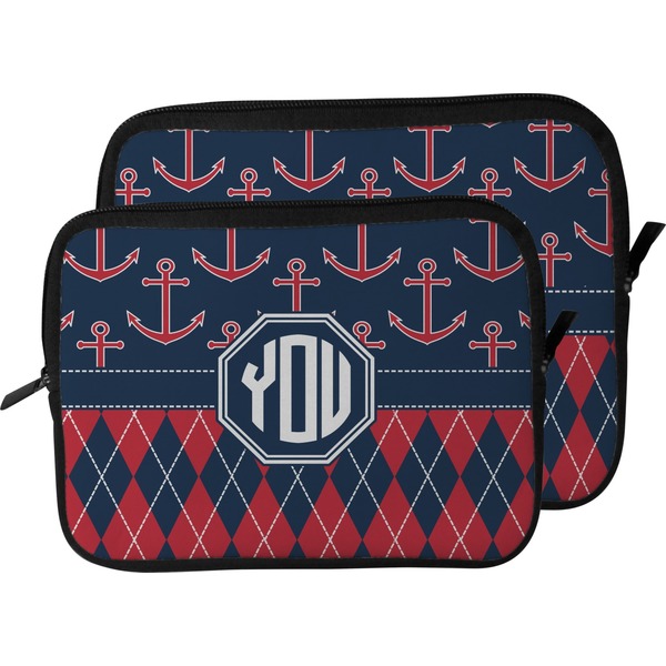 Anchors & Argyle Laptop Sleeve (Size Comparison)