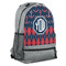 Anchors & Argyle Large Backpack - Gray - Angled View