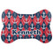 Anchors & Argyle Bone Shaped Dog Food Mat (Large) (Personalized)