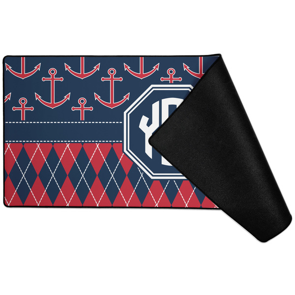 Anchors & Argyle Large Gaming Mats - FRONT W/ FOLD