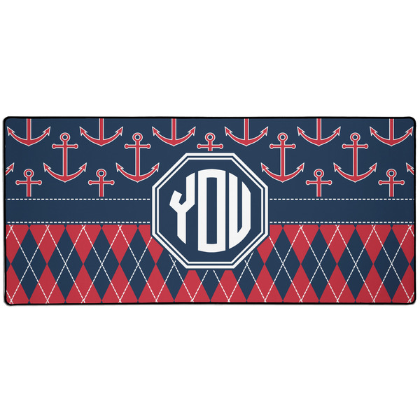 Custom Anchors & Argyle 3XL Gaming Mouse Pad - 35" x 16" (Personalized)