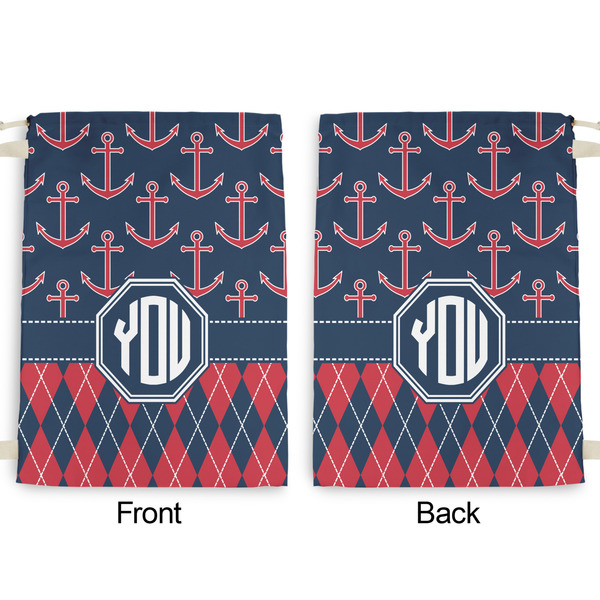 Anchors & Argyle Large Laundry Bag - Front & Back View