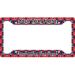 Anchors & Argyle License Plate Frame (Personalized)