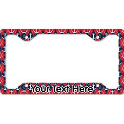 Anchors & Argyle License Plate Frame - Style C (Personalized)