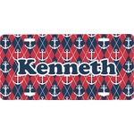 Anchors & Argyle Front License Plate (Personalized)