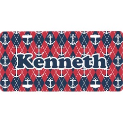 Anchors & Argyle Front License Plate (Personalized)