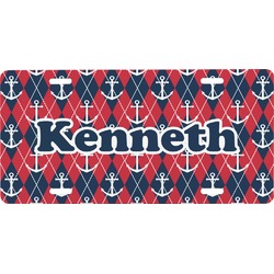 Anchors & Argyle Front License Plate (Personalized)