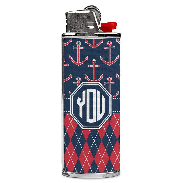 Custom Anchors & Argyle Case for BIC Lighters (Personalized)