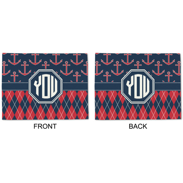 Anchors & Argyle Linen Placemat - APPROVAL (double sided)