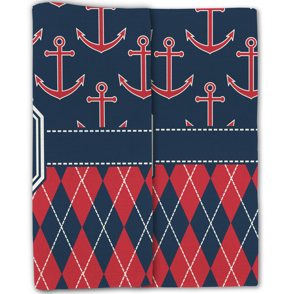Anchors & Argyle Linen Placemat - Folded Half (double sided)
