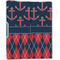 Anchors & Argyle Linen Placemat - Folded Half (double sided)