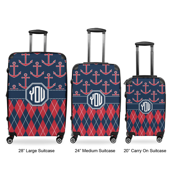 Anchors & Argyle Luggage Bags all sizes - With Handle