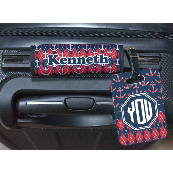 Anchors & Argyle Luggage Wrap & Tag